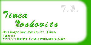 timea moskovits business card